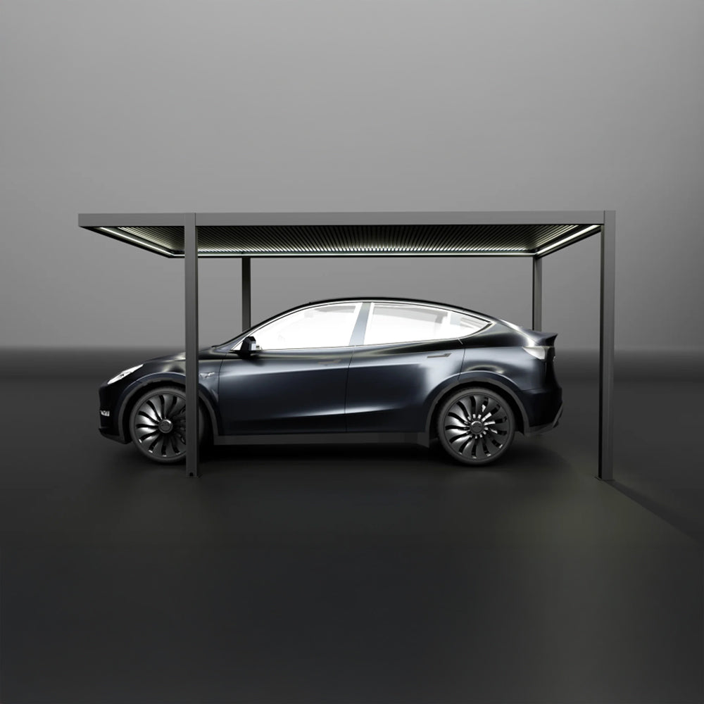 Carport na aluminiowym stelażu