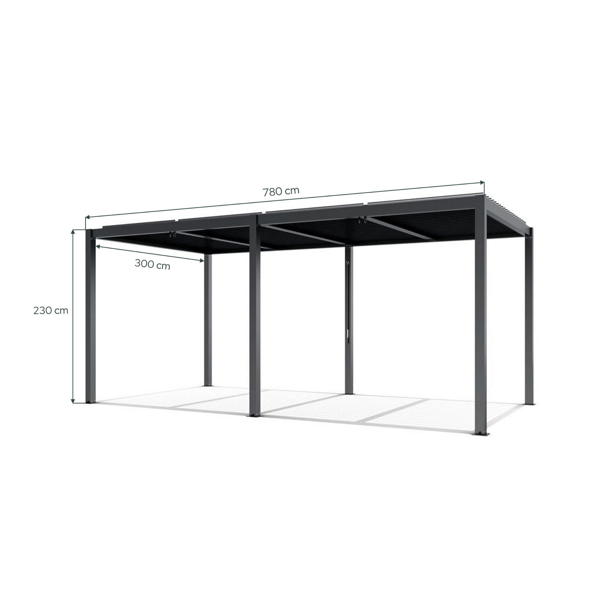 Pergola ogrodowa LUXE 7.8×3 m