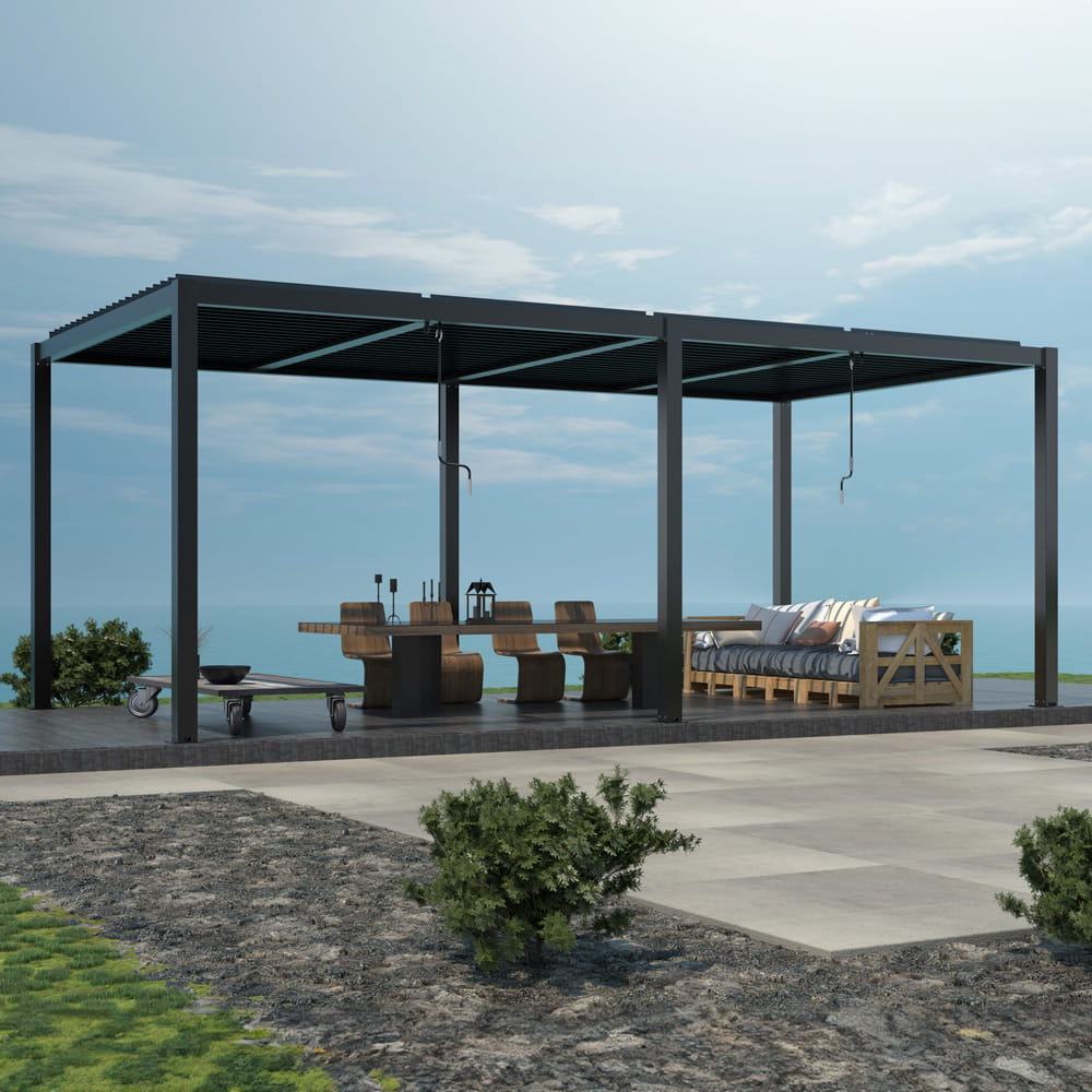 Pergola ogrodowa Luxe 7,8 x 3 m z oświetleniem LED